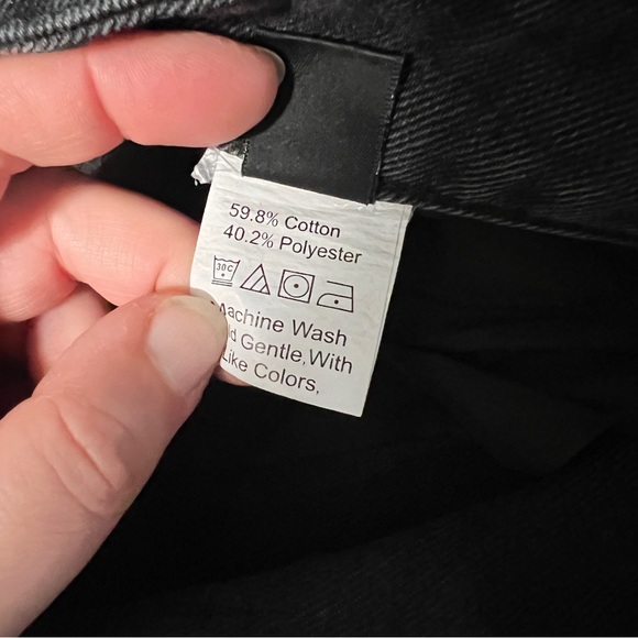 Shein Black Jeans Wide Leg Cotton Blend Women's Shein Size 4x Standard Size 2x - Picture 5 of 9